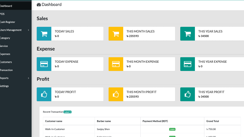 Perfect Gents Parlour POS